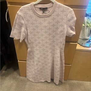 Maje Light Pink Textured Short Sleeve Top